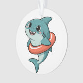 Cute Shark Baby With Float | Kids Ornament (Vorderseite)