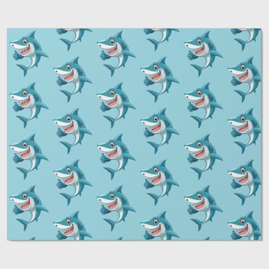 Cute shark geschenkpapier (Flach)