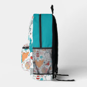 Cute Shark Pattern Bedruckter Rucksack (Rechts)