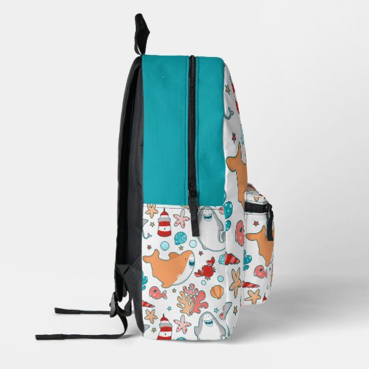 Cute Shark Pattern Bedruckter Rucksack (Links)