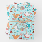 Cute Shark Pattern Geschenkpapier Set (Beispiel)