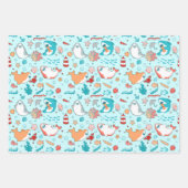 Cute Shark Pattern Geschenkpapier Set (Vorderseite)