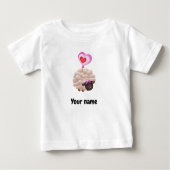 Cute Sheep Baby T-Shirt – Add Name (Vorderseite)