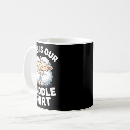 Cute Sheep Couple This Is Our Cuddle Kaffeetasse (Vorderseite Links)