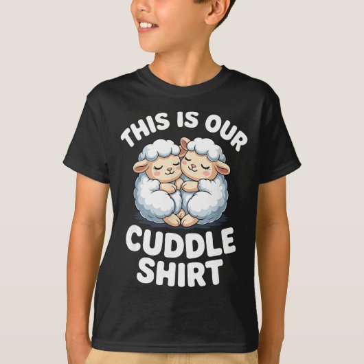 Cute Sheep Couple This Is Our Cuddle  T-Shirt (Vorderseite)