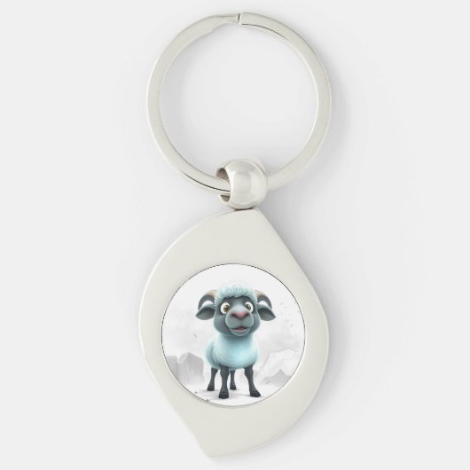 Cute Sheep Cozy Design Schlüsselanhänger (Vorderseite)