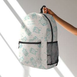 Cute Sheep – Whimsical Seamless Pattern Bedruckter Rucksack