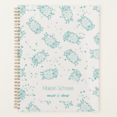 Cute Sheep – Whimsical Seamless Pattern Planer (Vorderseite)