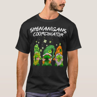 Cute Shenanigans Coordinator St Patricks Day Gnome T-Shirt
