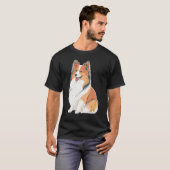 Cute Shetland Sheepdog Dog on Sheltie T-Shirt (Vorne ganz)