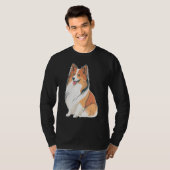 Cute Shetland Sheepdog Dog on Sheltie T-Shirt (Vorne ganz)