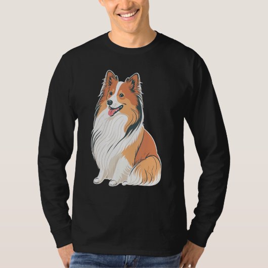 Cute Shetland Sheepdog Dog on Sheltie T-Shirt (Vorderseite)