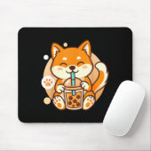 Cute Shiba Inu Dog Bubble Boba Tea Anime Kawaii Ne Mousepad (Mit Mouse)