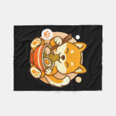 Cute Shiba Inu Dog Ramen Noodles Bowl Anime Kawaii Fleecedecke (Vorderseite (Horizontal))