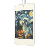 Cute Shih Tzu Dog Halloween Jack O Lantern Pumpkin Autolufterfrischer (Links)