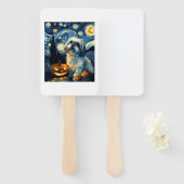 Cute Shih Tzu Dog Halloween Jack O Lantern Pumpkin Fächer (Vorne und Hinten)