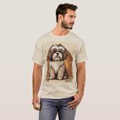 Cute Shih Tzu Doghouse illustration T-Shirt