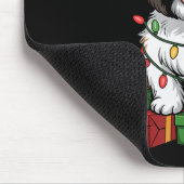 Cute Shih Tzu Santa Hat Christmas Xmas Dog Lovers Mousepad (Ecke)