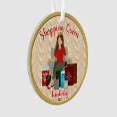 Cute Shopping Queen Acrylic Ornament (Vorderseite)