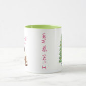 Cute Siamese Cat with Tuna Joyful Christmas Tasse (Zentrum)