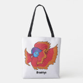 Cute Siamese fighting fish betta cartoon Tasche (Rückseite)
