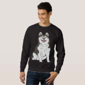 Cute Siberian Husky dog  Husky graphics Sweatshirt (Vorne ganz)