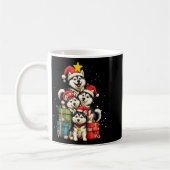 Cute Siberian Husky Le Dog Christmas Tree Xmas Hat Kaffeetasse (Links)