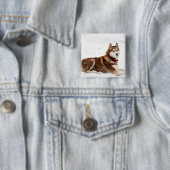 Cute Siberian Husky Portrait Button (Beispiel)