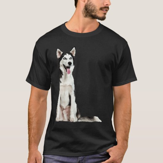 Cute Siberian Husky T-Shirt (Vorderseite)