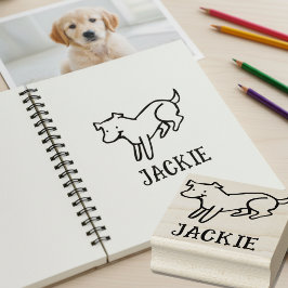 Cute Signature Stamp for Dog Lovers Gummistempel