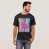 Cute Silhouette Horseback Rider Riding Funny Horse T-Shirt (Vorne ganz)