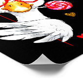 Cute Silly Goose Coquette Bow Valentine's Day Men  Poster (Ecke)