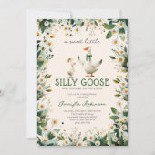 Cute Silly Goose Gender Neutral Baby Shower Einladung (Vorderseite)