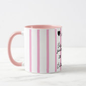 Cute Silly Goose Pink Stripe Personalized Mug Tasse (Links)