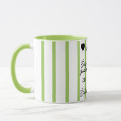 Cute Silly Goose Pink Stripe Personalized Mug Tasse (Links)