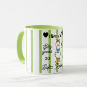 Cute Silly Goose Pink Stripe Personalized Mug Tasse (Vorderseite Links)