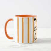 Cute Silly Goose Pink Stripe Personalized Mug Tasse (Links)