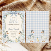Cute Silly Goose Waddle Into Winter Baby Shower Einladung