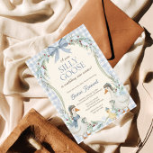 Cute Silly Goose Waddle Into Winter Baby Shower Einladung