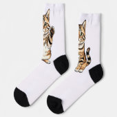 Cute simple design men cat lover socken (Linkes Detail)