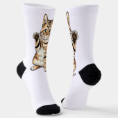 Cute simple design men cat lover socken (Gewinkelt)