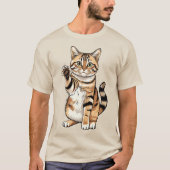 Cute simple design men cat lover T-Shirt (Vorderseite)