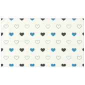 Cute Simple Heart Muster blau schwarz creme Tischdecke (Vorderseite (Horizontal))