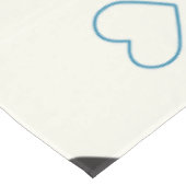 Cute Simple Heart Muster blau schwarz creme Tischdecke (Schrägansicht)