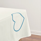 Cute Simple Heart Muster blau schwarz creme Tischdecke (Beispiel)