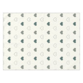 Cute Simple Heart Muster grün creme Tischdecke (Vorderseite (Horizontal))