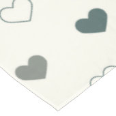 Cute Simple Heart Muster grün creme Tischdecke (Schrägansicht)