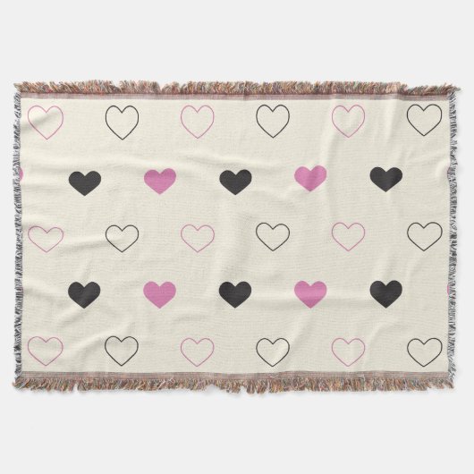 Cute Simple Heart Pattern Decke (Vorderseite)