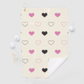 Cute Simple Heart Pattern Golfhandtuch (Insitu)