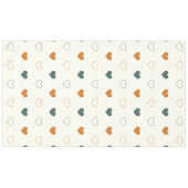 Cute Simple Heart Pattern Orange Cream Green Tischdecke (Vorderseite (Horizontal))